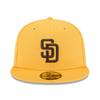 [New Era] 7-38 (approx. 58.7 cm) 2025 Spring Camp Model Cap Overseas Import 59FIFTY San Diego Padres 2025 MLB SPRING TRAINING BP FITTED CAP GOLD SAN