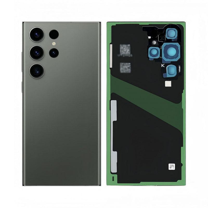 Battery Back Cover for Samsung Galaxy S23 Ultra SM-S918 PC Material back cover with Camera Lens Adhesive Repair Replacement Part