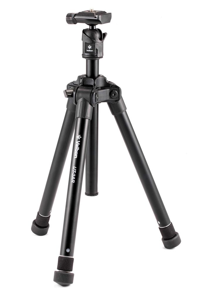 Velbon ULTREK Travel Ultra Folded 21mm Leg Aluminum 437006 UT-3AR Tripod, 5-Section, Lock, 135.5cm Height, 29.5cm Length, Diameter, Compact,