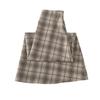 Women's 2026 Spring Retro Plaid High-Waist A-Line Skirt with Elastic Waist and Wide Hem