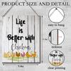 Farm Chickens Door Accessories, Retro Wall Plaque Decor- Life Is Better With Chickens- Wooden Hanging Signs for Bedroom Kitchen Garden Pub Club