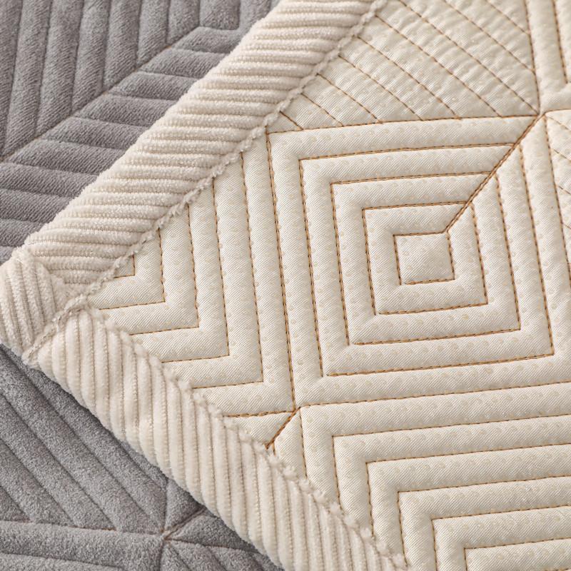 Samt Plaid Sofa Abdeckung Moderne Einfache Anti-Slip Sofa Kissen Handtuch Einfarbig Verdickung Universal Warme Plüsch Sofa Armlehne