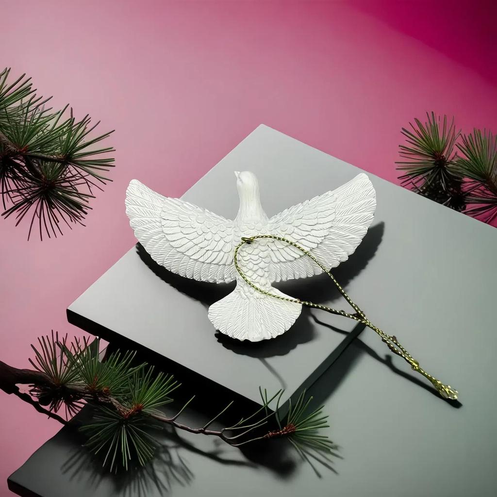1pcs Peace Pigeon Ornaments Lifelike Friendship Pigeon Decorative Pendant Home Decoration Decor For Thanksgiving Christmas