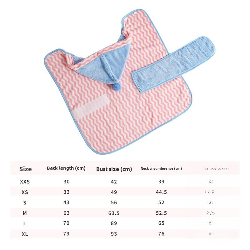 

Халат для питомца, Быстросохнущее впитывающее полотенце, Супервпитывающее полотенце для вытирания кошек и собак, Универсальный для кошек и собак XXS