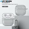 KEYSION Ütésálló tok AirPods 4-hez szénszálas textúra puha TPU szilikon Bluetooth fülhallgató fedél AirPods 4th-hez