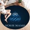 Club Brugge KV Custom Name Round Area Rug,Carpet Rug for Living Room Bedroom Sofa Playroom Decor,Non-slip Floor Mat