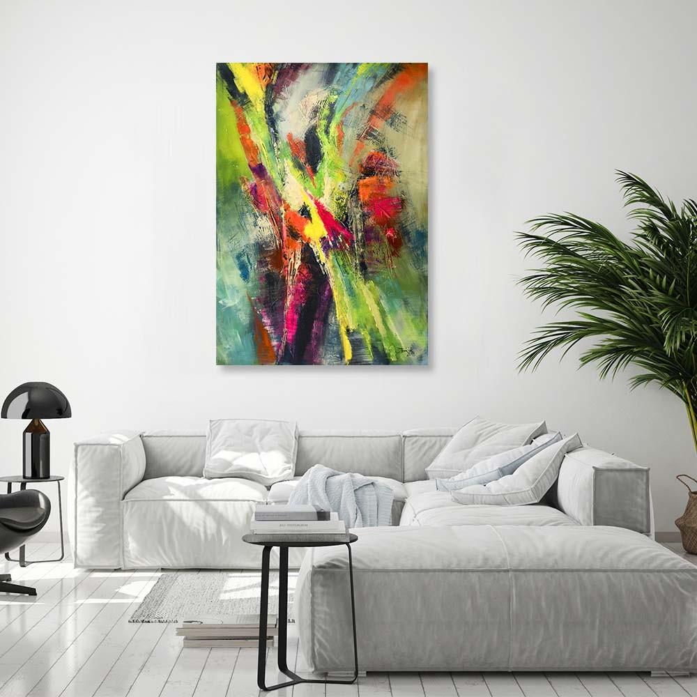Canvas Print, Colourful Painted Abstraction