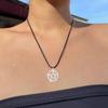 Pentagrams/Star and Moon/Wing Pendant Necklace Adjustable Chain Choker Fashionable Neckchain Jewelry for Women Girls
