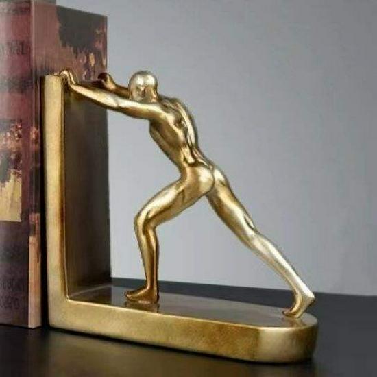Nordic Modern Sports Figure Bookend Decoration for Office, Desk, or Bookshelf Display