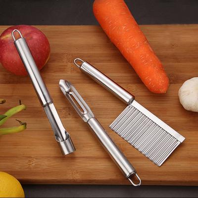 Coltello da Frutta Resistente all'Usura Affilato Portatile Acciaio Inossidabile Cucchiaio per Gelato Dispositivo per Togliere il Cuore Sbucciatore per la Cucina di Casa