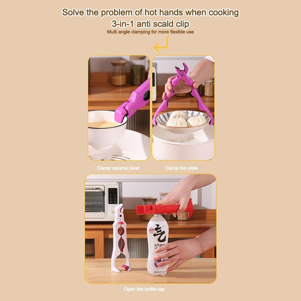 New Non-slip Anti Scalding Clip Gripper Multifunctional Kitchen Bowl Clip Pot Clips Kitchen Gadgets