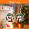 Christmas Acrylic 2d Snowman Earrings With Cartoon Design For Holiday Gift Giving