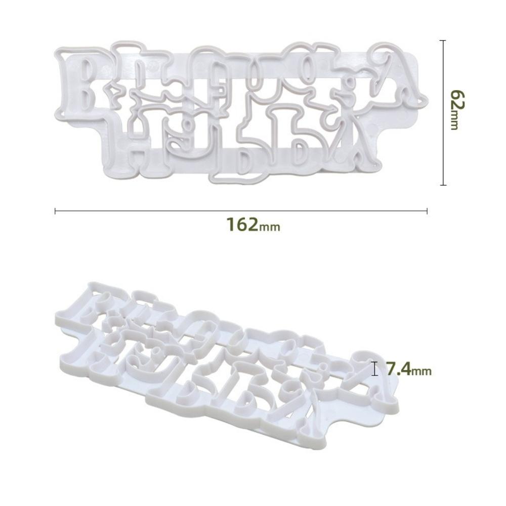 Happy Birthday Letter Shape Cutting Mold Fondant Mold Baking Cake Decoration Tool