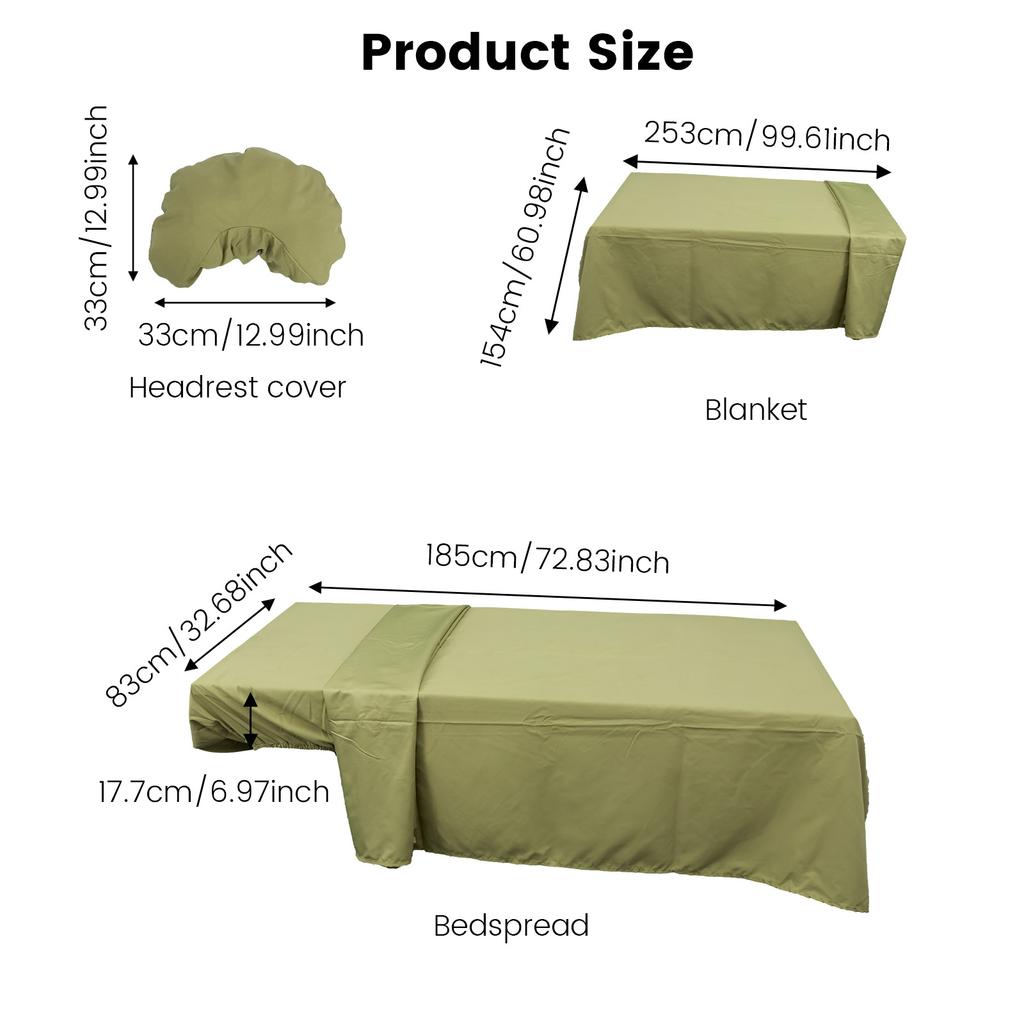 3Pcs Bed Sheet Spa Massage Breathable Solid Bed Cover Set Chemical Fibre Massage Bed Sheets Massage Table Blankets for Business