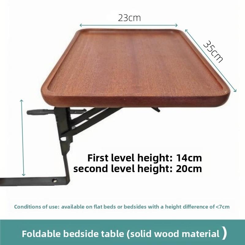 Simple Wall-Mounted Foldable Nightstand Compact Space-Saving Bedside Table with Cup Holder for Dorm Upper Bunk Shelf
