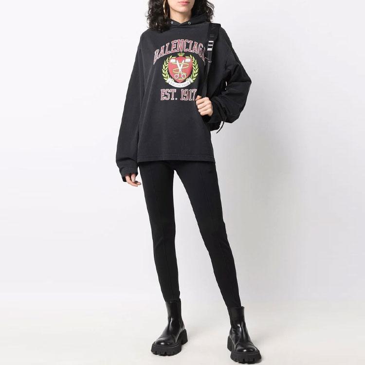Balenciaga Sweatshirt Loose Fit Men's Black 674685TLV891076