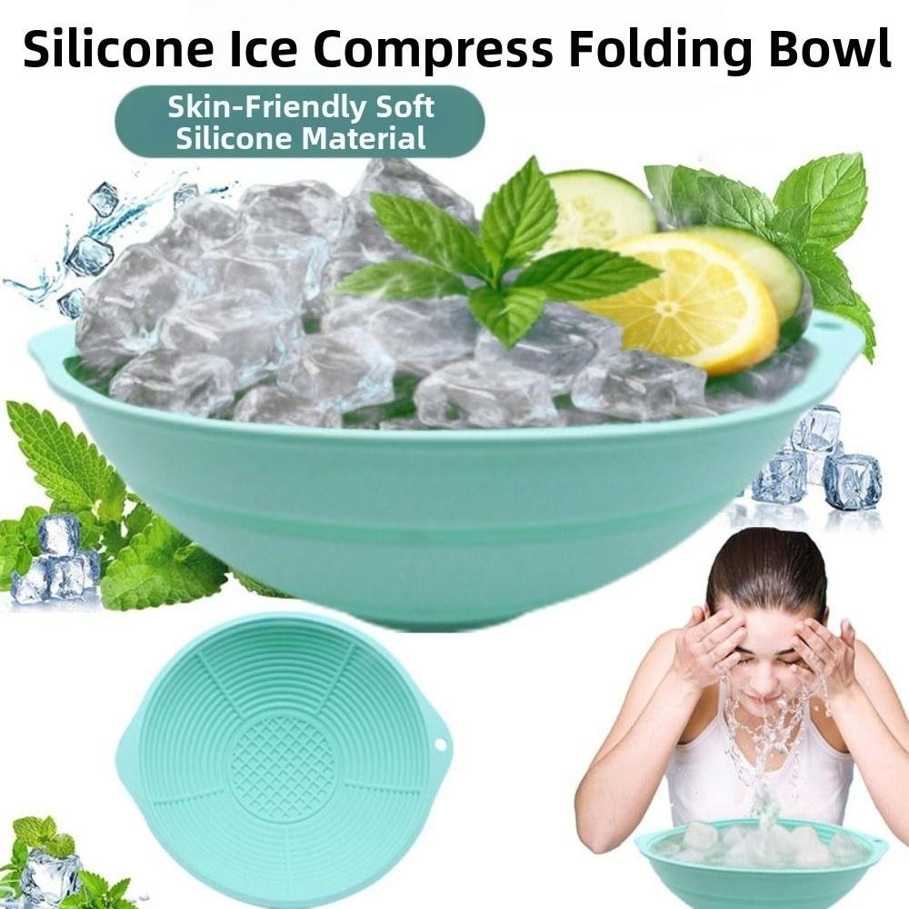 Silicone Face Bowl for Ice with Ice Grid Cold Plunge Washbasin for Skin Tightening
