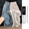 Tencel Straight-Leg Jeans for Women, Summer Thin Style, Plus-Size High-Waisted Loose Fit, Slimming and Drapey Ice Silk Wide-Leg Pants