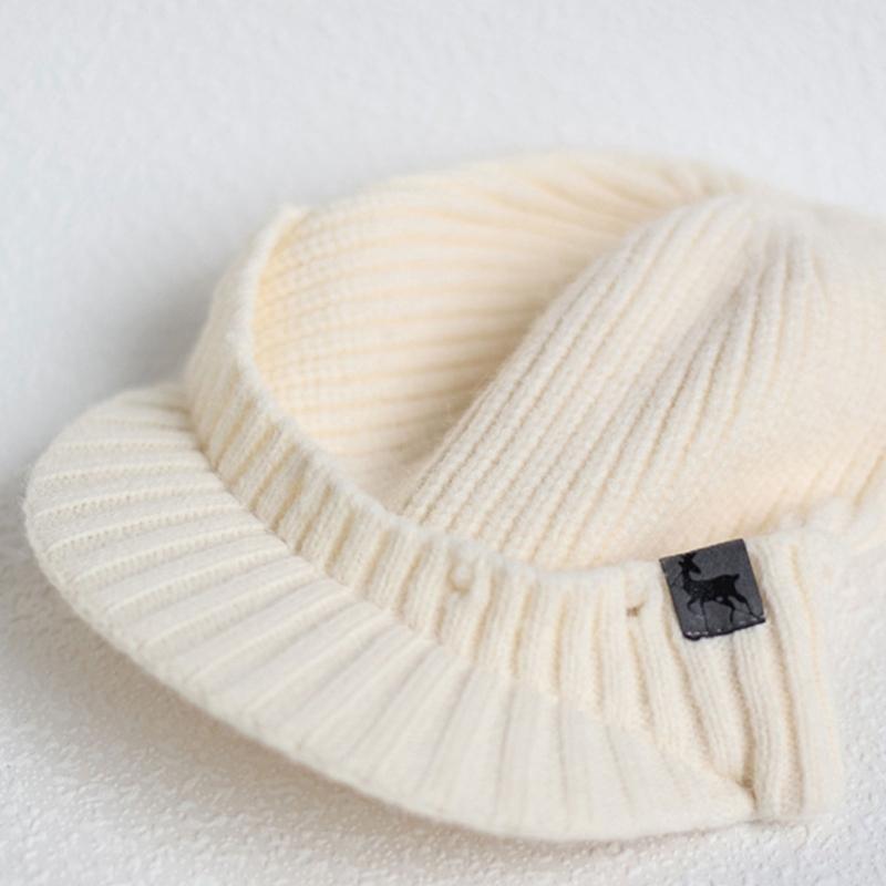 Ribbed Knit Equestrian Cap Fleece Lining Unisex Style Perfect For Daily Commute And Sports