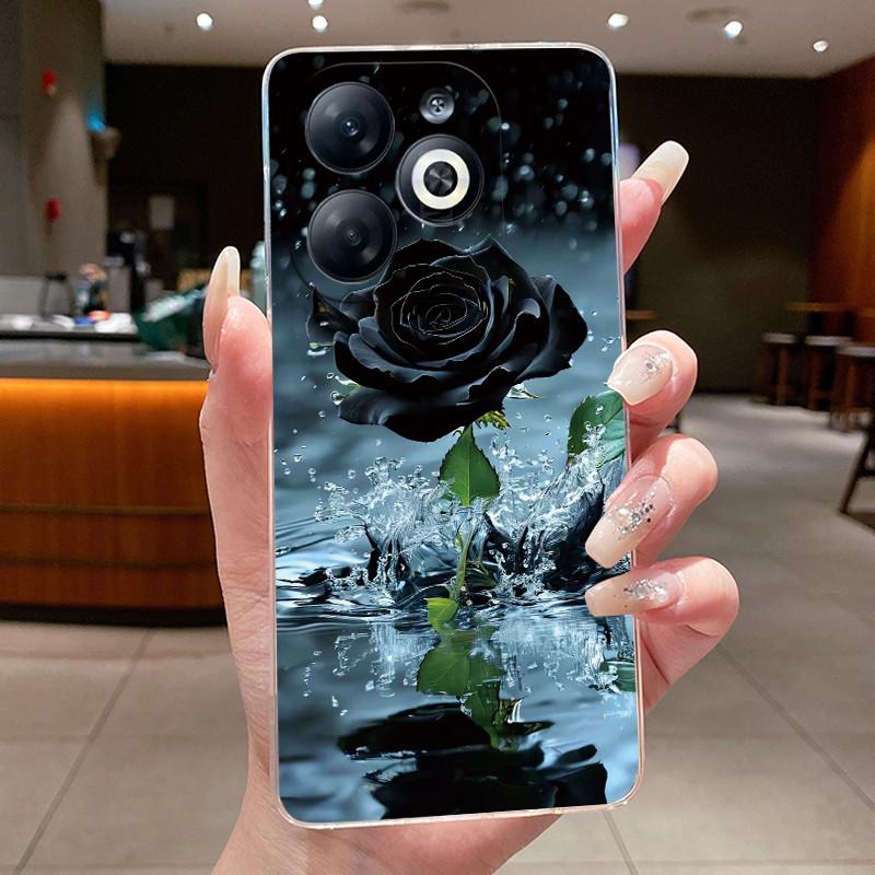 Casing For infinix Smart 8/Smart 8 Pro Luxury Dragon Cute Cool Boys Girls Soft silicone Phone Case Back Cover Transparent Shell