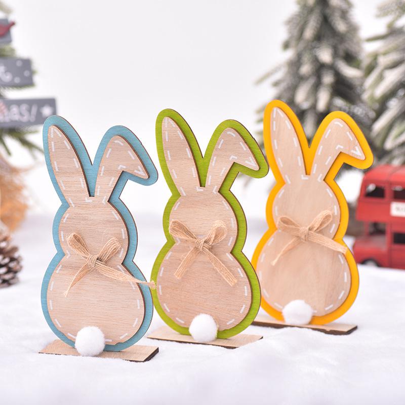New Style, Easter, Wooden Crafts, Rabbit Silhouette, Minimalist Nordic Style, Home Wooden Crafts, Decorative Ornaments