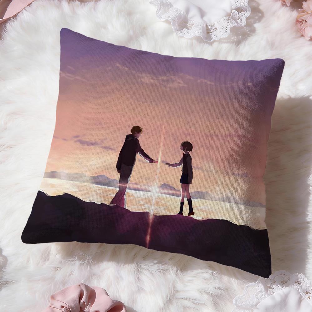 Cartoon Y-Your NameS Cushion Cover Premium Comfort Reversible Pillow Cove -Two in One Design for Any Room & Car Interior