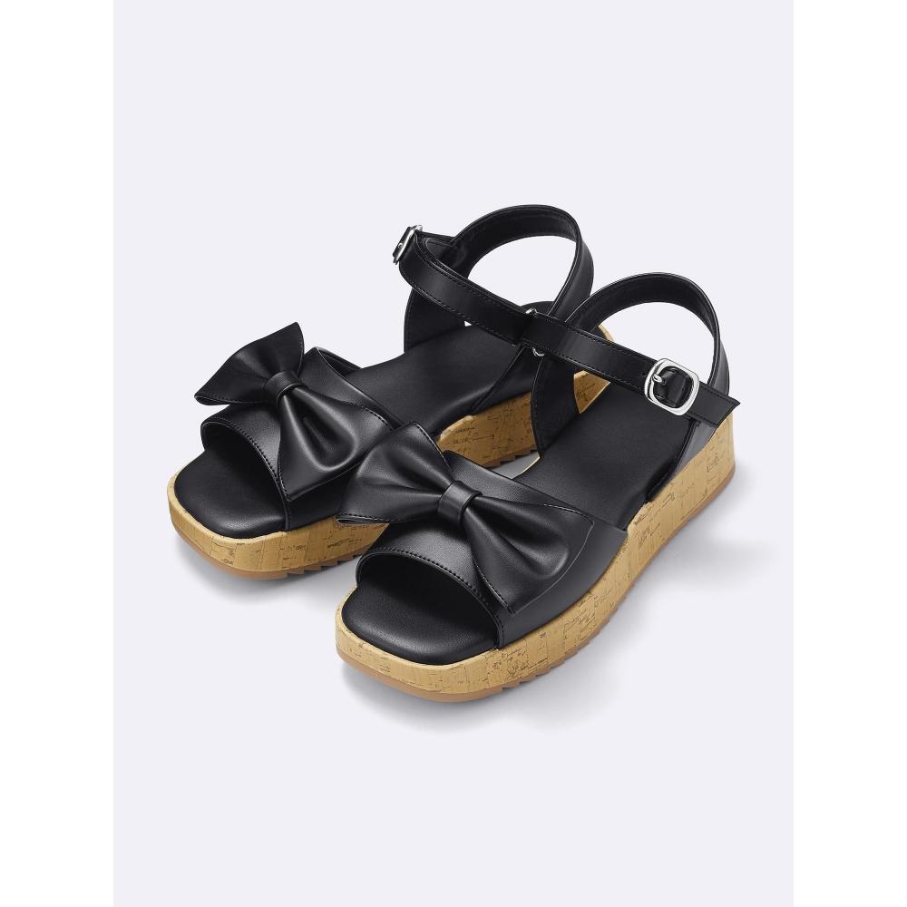 

GU by Uniqlo Сандалии с лентами для девочек+e 09 BLACK/19.0cm