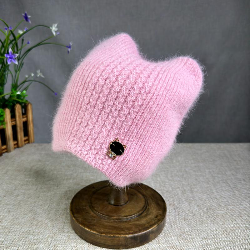 High Quality New Hat Women Girls Fashion Warm Cat Ear Ski Hat Winter Beanie Hat