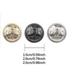 10 Bucăți Butoane Metalice Vintage Fashion cu Model Dublu Leu Coroană Scut, Butoane Rotunde pentru Decorațiuni Cămașă Costum Jachetă Palton 15/20/25mm