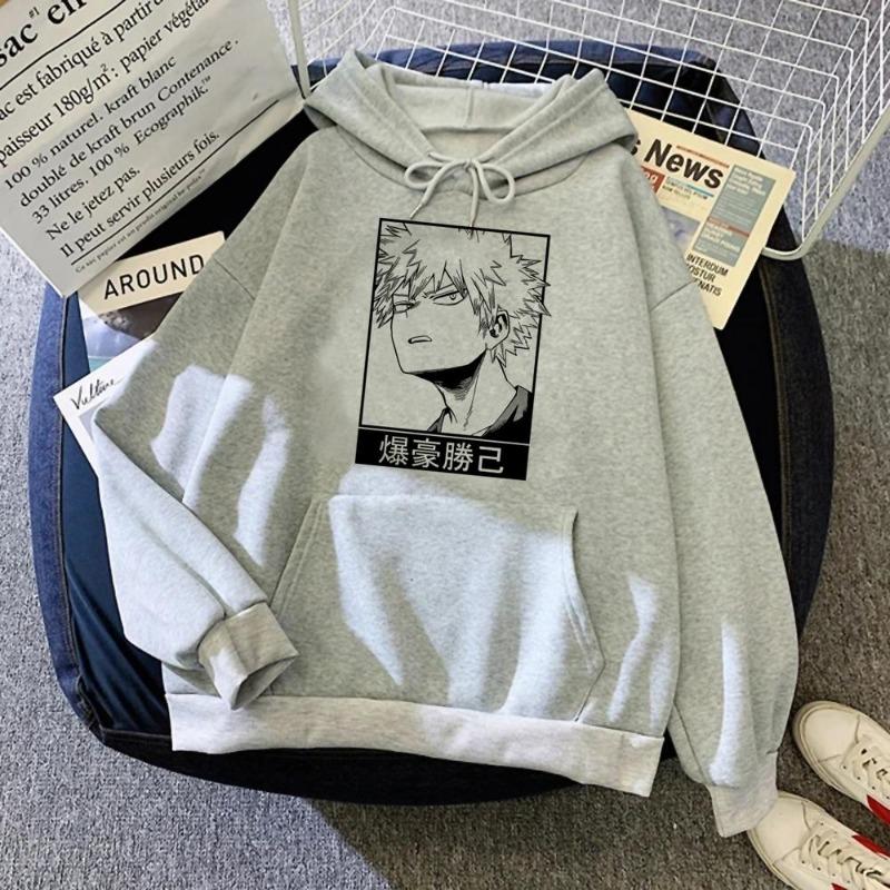 

Harajuku Аниме Моя геройская академия Одежда Бакугоу Катсуки Принт с капюшоном Мужские толстовки Удобная уличная одежда Толстовки с капюшоном и свитшоты мужские XXXL