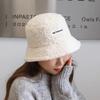 Cappello a secchiello da donna in agnello autunno inverno ispessito peluche lana caldo a tesa piatta cappelli da pescatore per esterni antivento Panama a scodella berretti