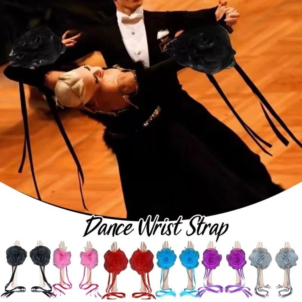 Wrist Strap Modern Dance Hand Sleeve Stereo Flower Latin Dance Accessories  Samba Dance