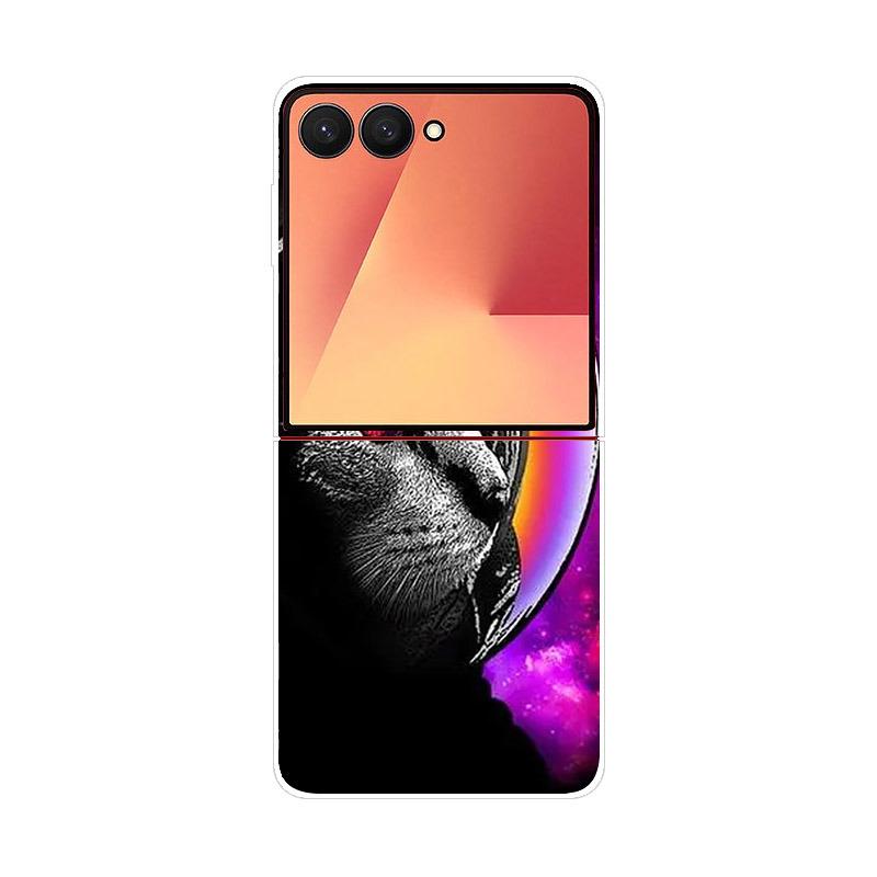 Luxury Transparent Phone Case For Samsung Galaxy Z Flip 7 Cases Hard PC Folding Cover For Galaxy Z Flip7 Shockproof Capa Fundas