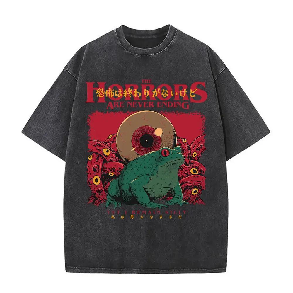 Talloze Gruwelen Wachten Maar Ik Blijf Trouw Aan De Kaas T-shirt Grappig Japanse Stijl Muis Rat Retro Gewassen T-shirt Unisex