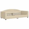 Vidaxl Sofa Rozsuwana Z Szufladami, Kremowa, 90X200 Cm, Tkanina