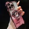 Plating Flash Holder Stand Glitter Phone Case For For Iphone 11 12 13 14 16 Pro Max Bumper Protector On 15 Plus Back Cover