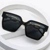 Luxury Cat Eye Sunglasses Woman Brand Designer Vintage Black Sun Glasses for Fashion Big Square Frame Female UV400 Oculos De Sol