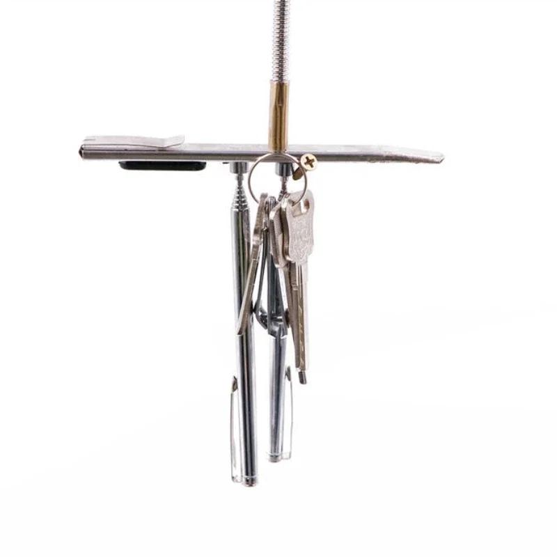New Foldable Powerful Magnet Pick-up Tool Flexible Magnetic Rod Sucker Magnet Spring Clip Gripper Portable Hand Tools Tool Kit