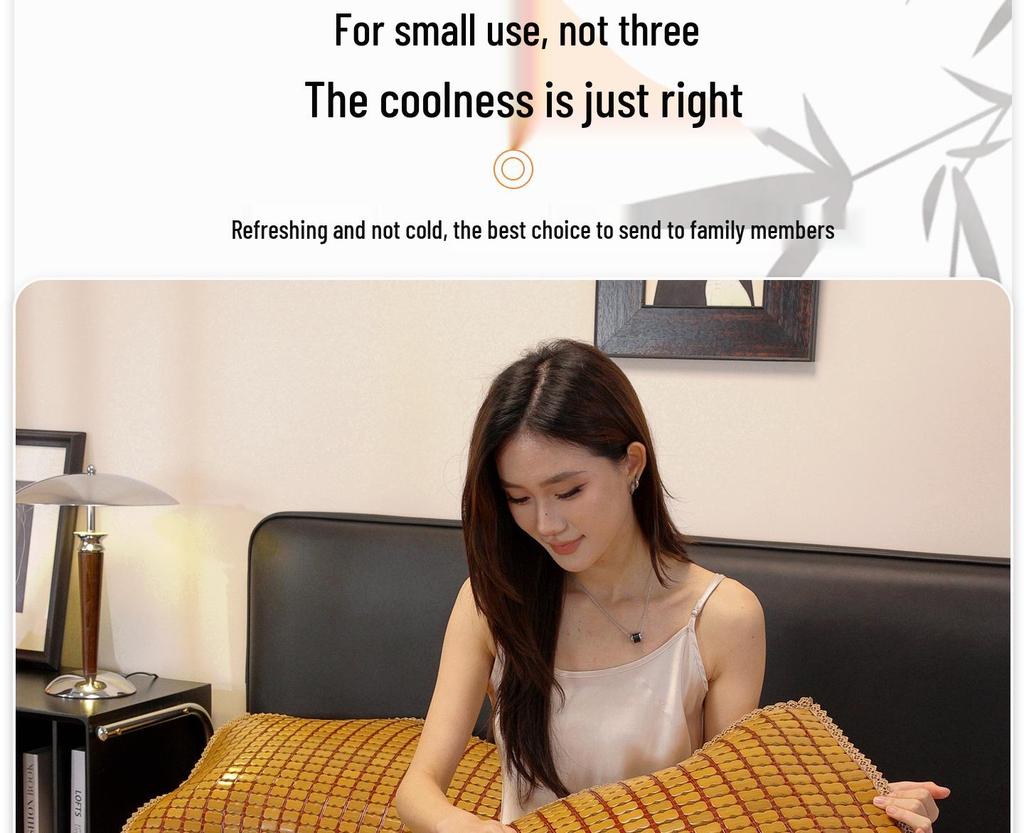 Cooling Bamboo Pillow Cover: Summer-Ready, Free Shipping, Single-Person Mat