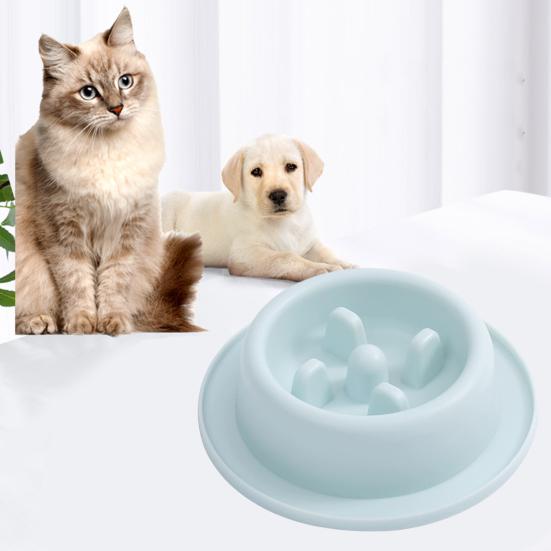 Pet Feeding Bowl Non-Slip Easy To Clean Safe Anti-Choking Cat Dog Slow Food Feeder Bowl Pet Supplies