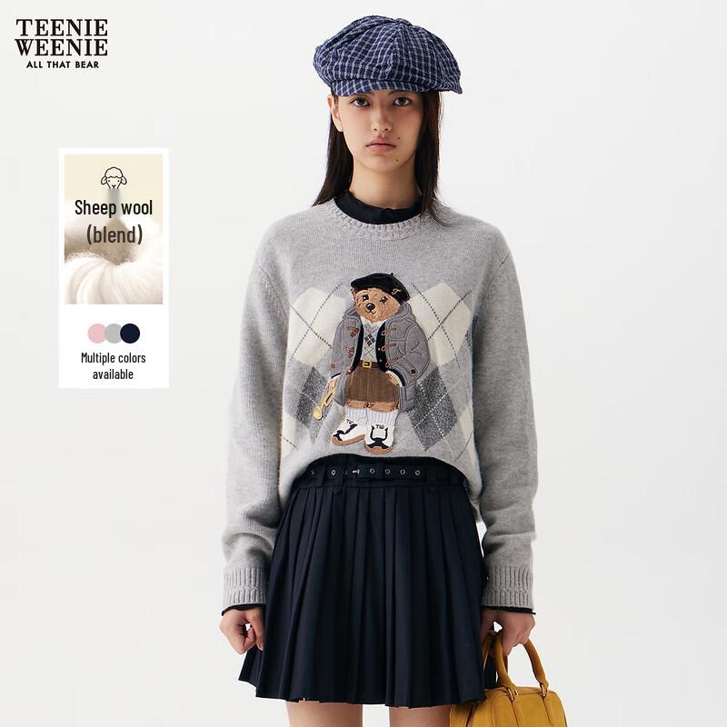 Teenie Weenie Women s Bear Cartoon Knit Sweater S