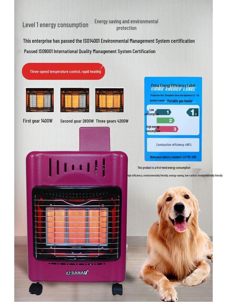 Sannuo Portable Household Gas Heater for Liquefied and Natural Gas