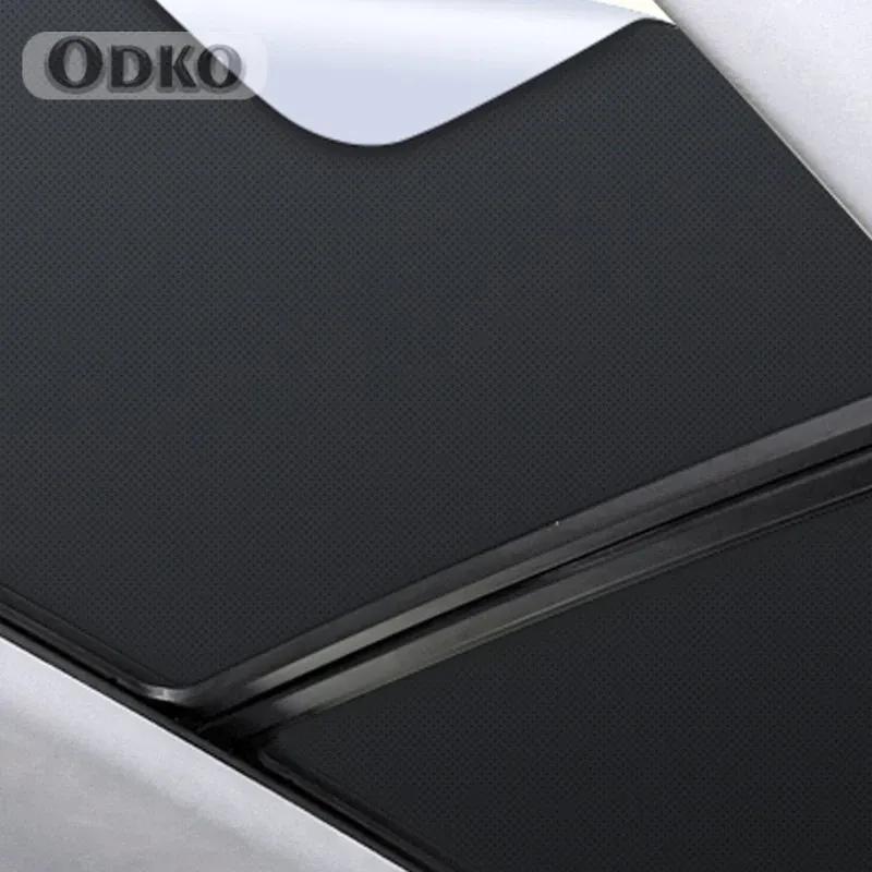 Car Roof Sunshade For JAGUAR F-PACE 2016-2024 Electrostatic Adsorption Sunroof Sunshade Skylight Blind Shading Sticker Accessory