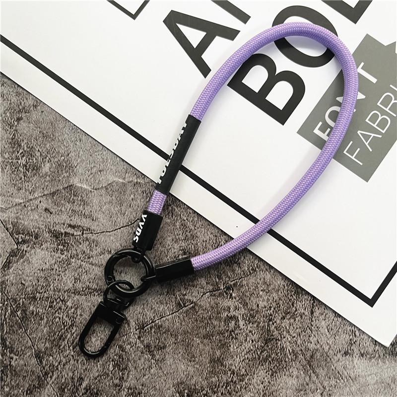 

Брелок для ключей, цветной ремешок для телефона, аксессуары, браслет, телефонная цепочка, металлический карабин, сумка для ключей, автомобильные ключи, веревка светло-фиолетовый
