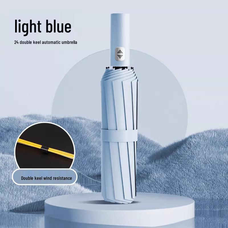 Extra großer Zwölf-Speichen-Doppelnutzungs-Handregenschirm mit Sonnenschutz aus schwarzem Kleber