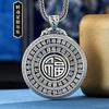 Rotating Peace Knot Pendant Necklace Men Women Vintage Style Copper Crystal Charm Jewelry With Chain Options