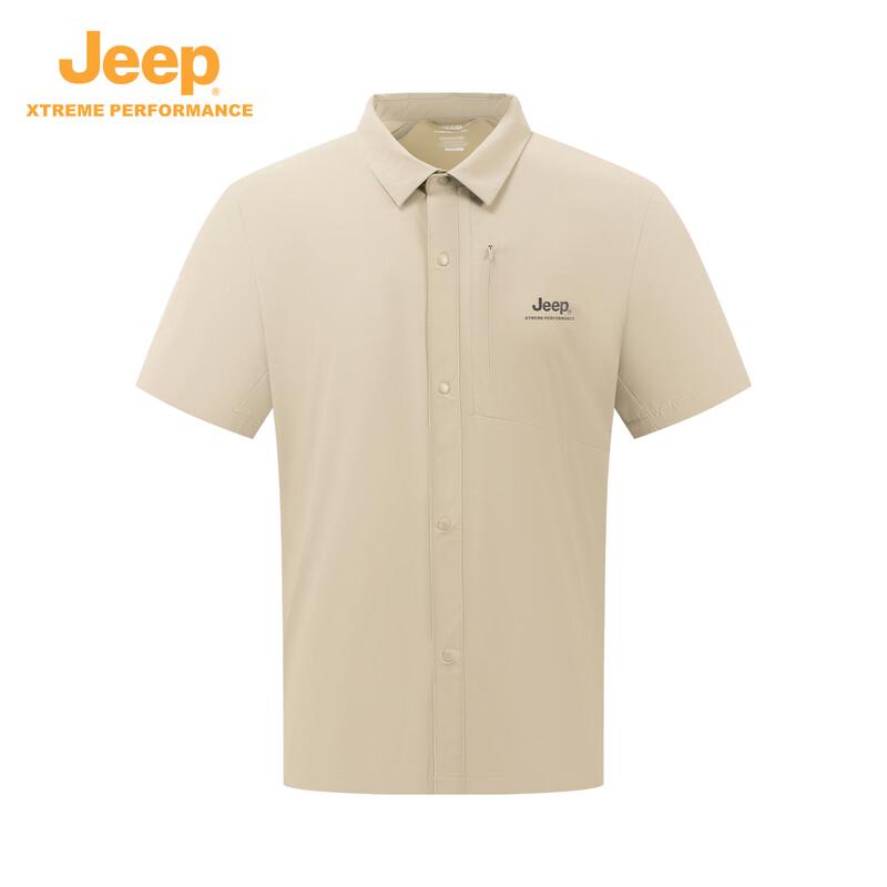Jeep Men s Quick-Dry Lapel Short-Sleeve Shirt L