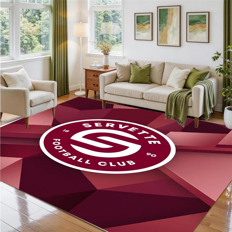 Servette FC Design Crystal Velvet Rug Soft Decorative Mat for Bedroom Entrance
