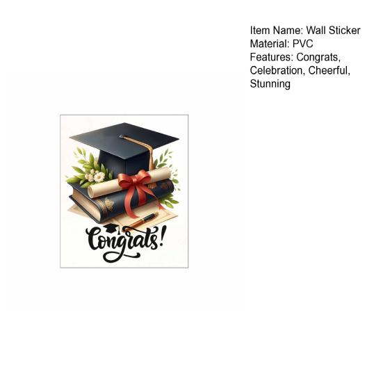 Congrats Grad Sign for Backdrop Class of 2026 Graduation Congratulation Wall Decals for Grad Party Decorations Photo Props