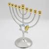 E15D Hanukkah Artistic Stand Decorative Alloy Column 9 Headed Holder